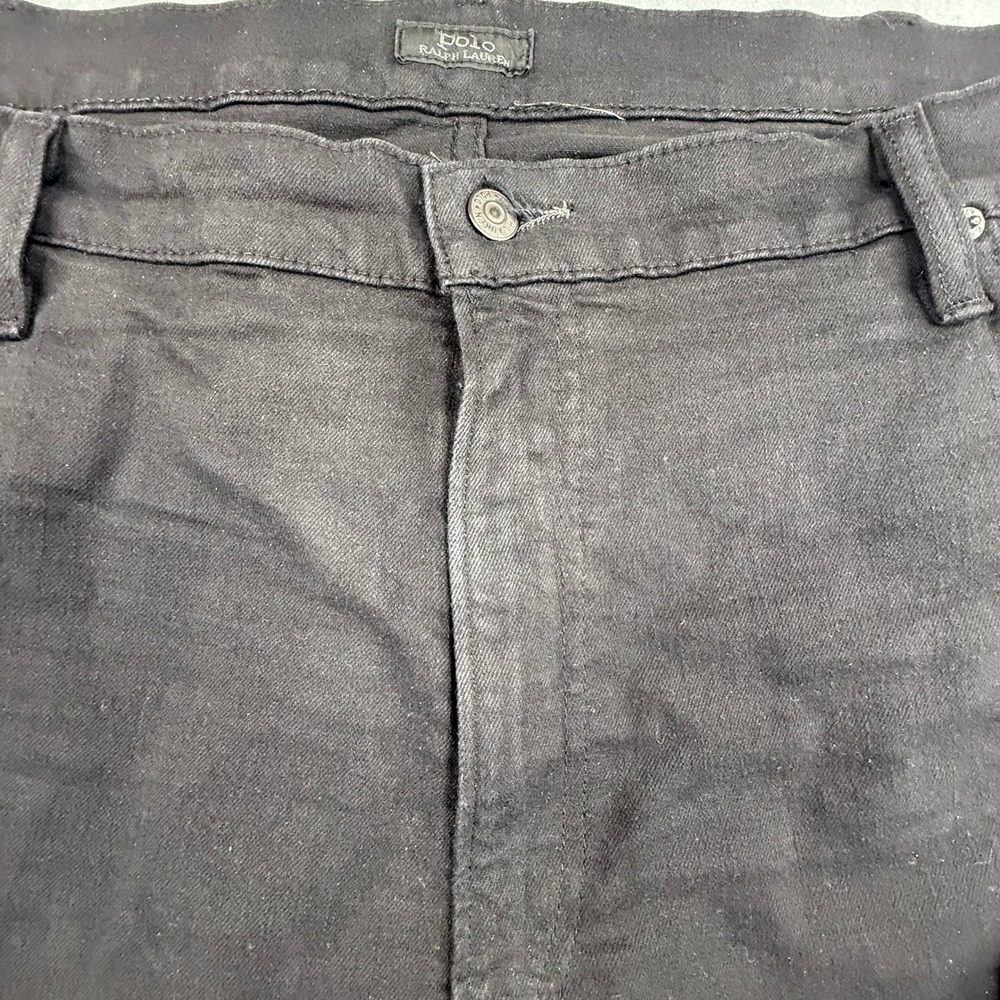 Polo Ralph Lauren Hampton Relaxed Straight‎ Jeans Mens 46x32 Black Denim Pants - Picture 2 of 9